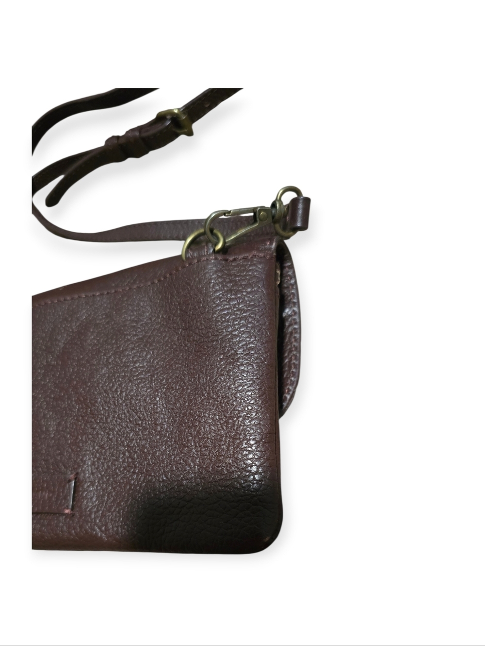 Lucky Brand bordeaux pebbled leather wallet crossbody - Picture 7 of 10